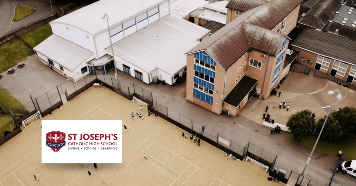 Arial view of St Joseph’s Catholic High School