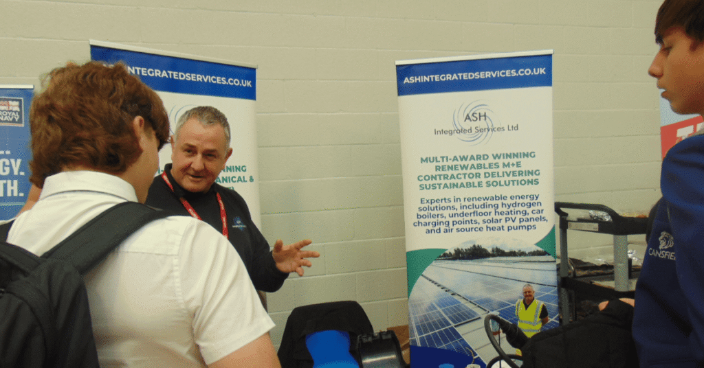 Antony Grace MD ASH Integrated Services talking to students to tackle the skills shortage in Engineering