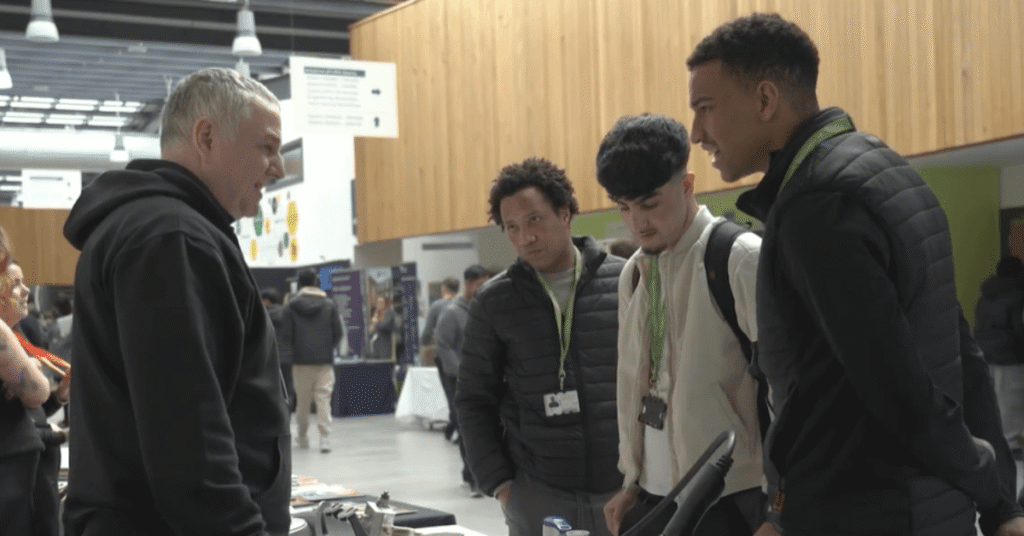 Antony Grace talking to Students at The Manchester College Industry day 2026