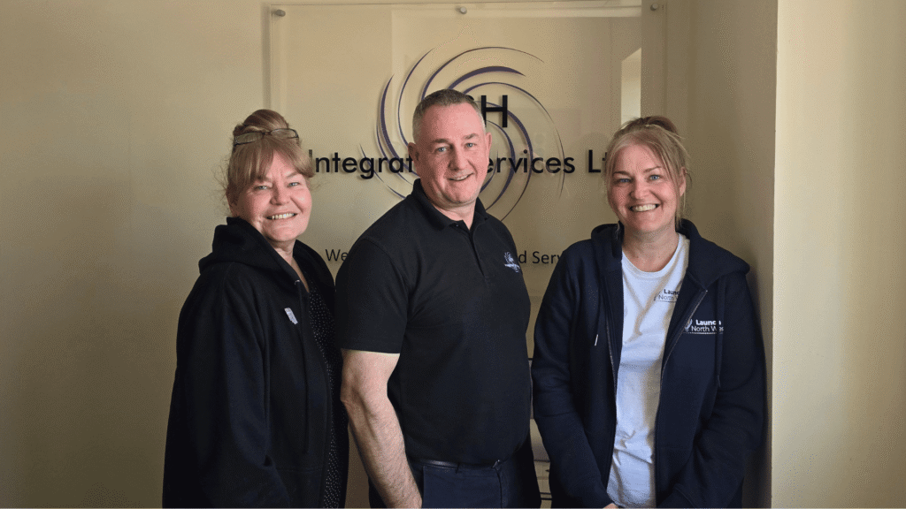 Nichola Howard from Launch NW with Antony Grace from ASH Integrated Services and Jo Leigh from Launch NW