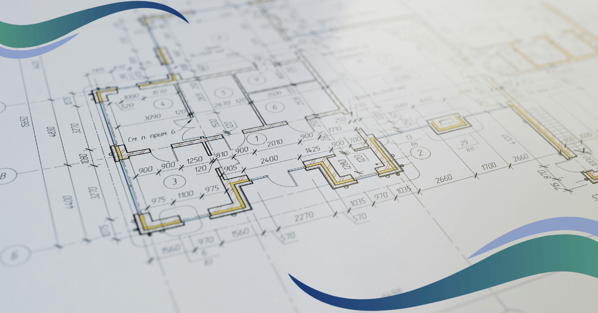 A detailed architectural blueprint showing room layouts, dimensions, and measurements.